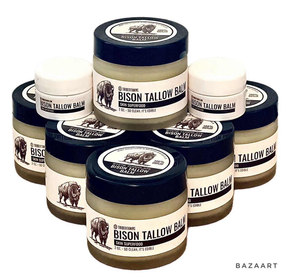 Unveil the Secret to Radiant Skin: 100% Grass-Fed Bison Tallow Balm by Tribe Vitamins