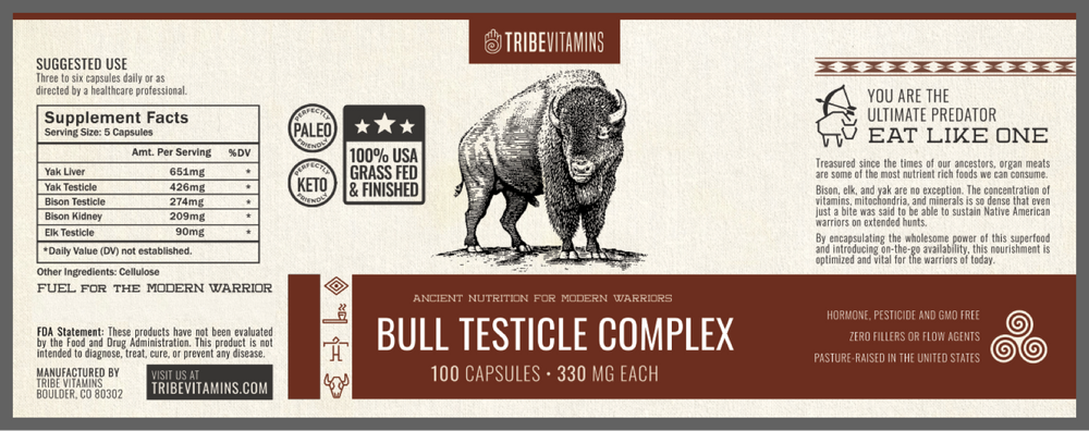 100% GrassFed Bull Testicle Complex 🚨RESTOCK ALERT🚨